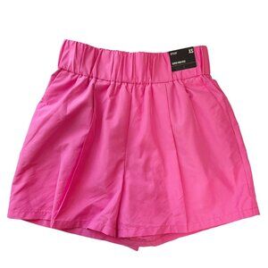 NEW Express Stylist Super High Rise Shorts Pink Pockets Pull On - Size XS